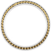 Titanium & Yellow Gold Steel Rope Inlay Wedding Band